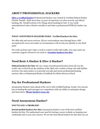 about professional hackers