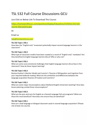 tsl 532 full course discussions gcu