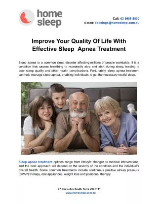 Improve Your Quality Of Life With Effective Sleep Apnea Treatment.docx