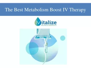 The Best Metabolism Boost IV Therapy
