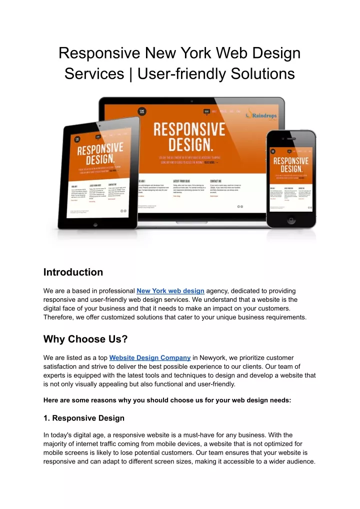 responsive new york web design services user