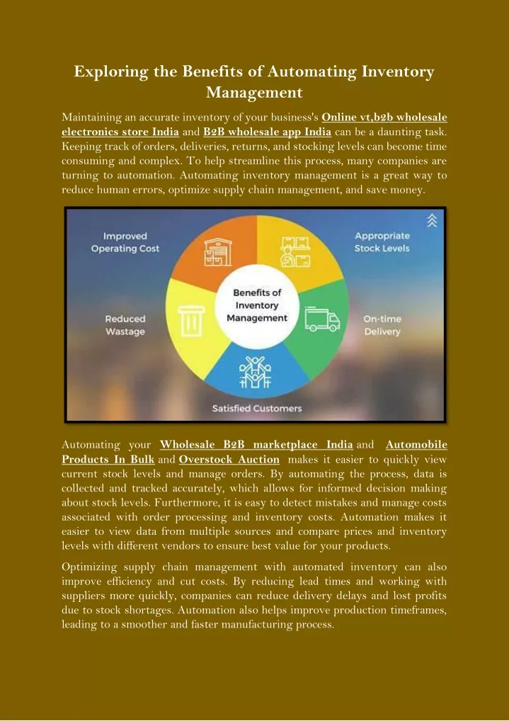 exploring the benefits of automating inventory