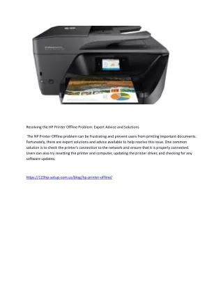 resolving the hp printer offline problem expert