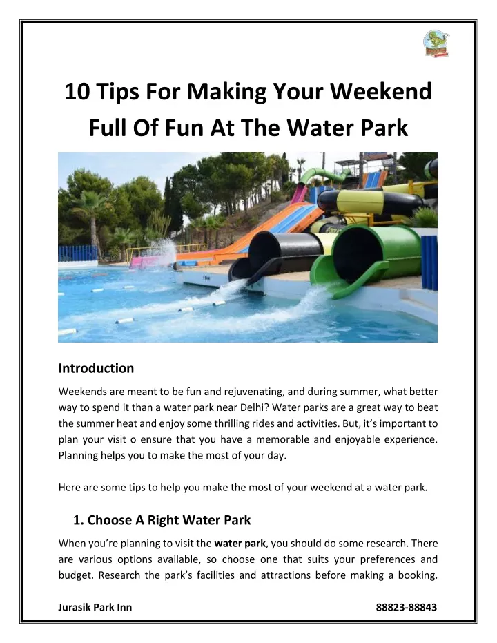 10 tips for making your weekend full