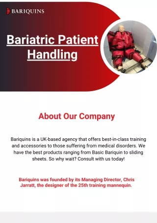 Learn Bariatric Patient Handling with Bariquins