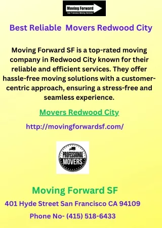 Best Reliable Movers Redwood City