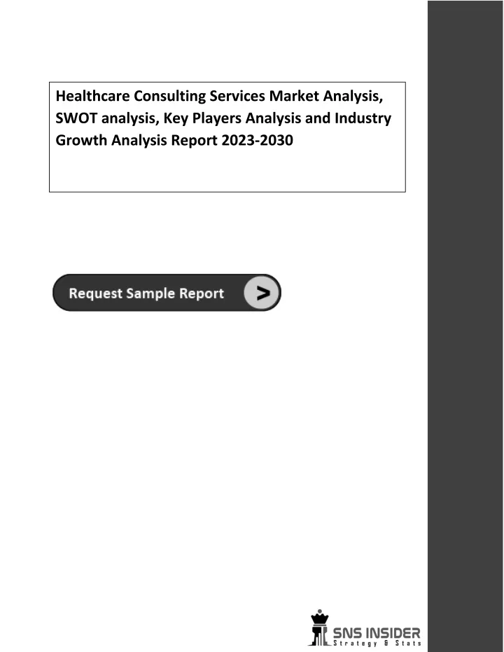 healthcare consulting services market analysis