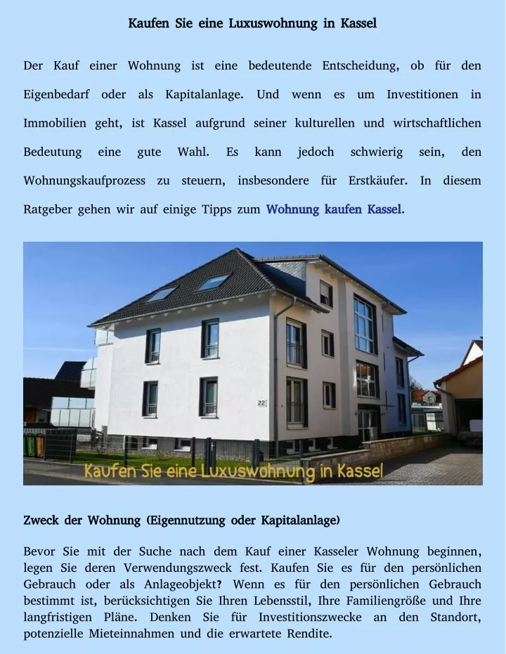 kaufen sie eine luxuswohnung in kassel kaufen