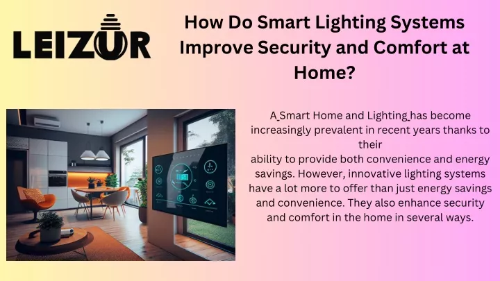 how do smart lighting systems improve security