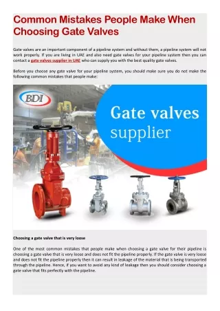 common mistakes people make when choosing gate
