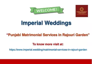 Punjabi Matrimonial Services in Rajouri Garden