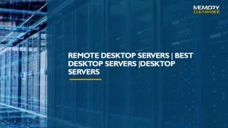 Remote Desktop Servers Best Desktop Servers Desktop Servers