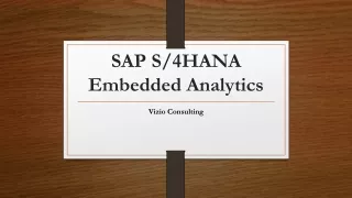 What Is SAP S/4HANA Embedded Analytics?