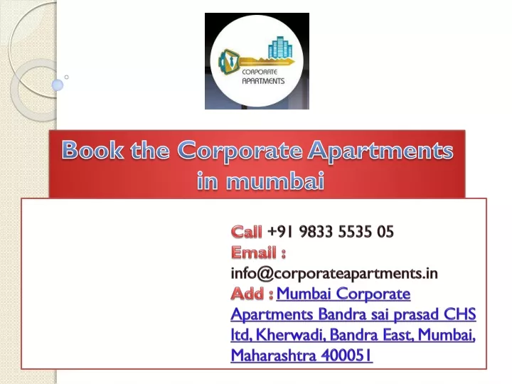 book the corporate apartments in mumbai