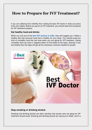 how to prepare for ivf treatment