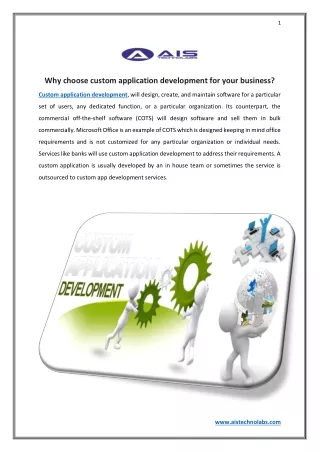 Why choose custom application development for your business