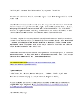 global hepatitis c treatment market size overview