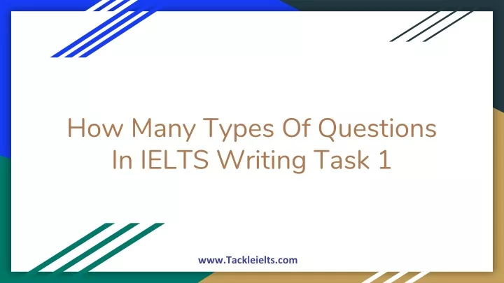 how many types of questions in ielts writing task 1