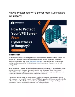 how to protect your vps server from cyberattacks