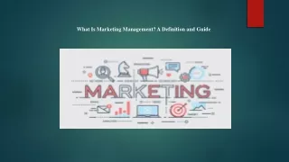 What Is Marketing Management?