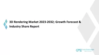 3d rendering market 2023 2032 growth forecast