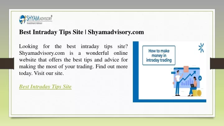 best intraday tips site shyamadvisory com