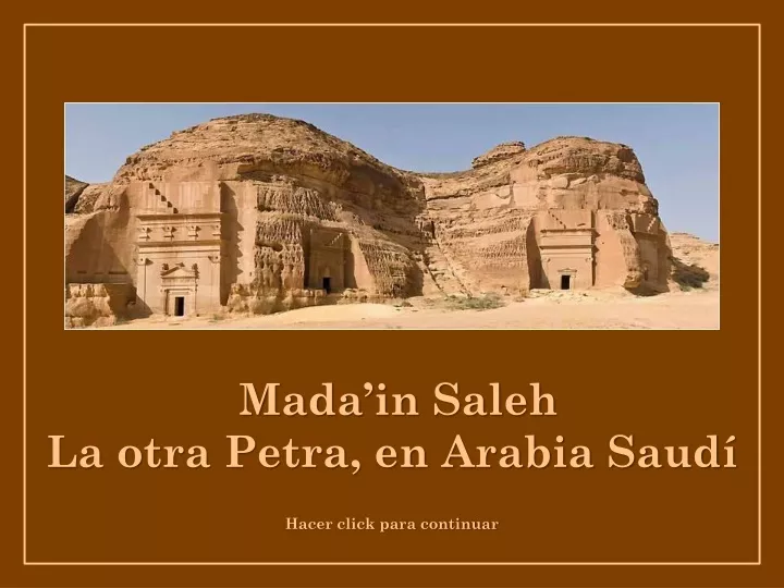 mada in saleh la otra petra en arabia saud