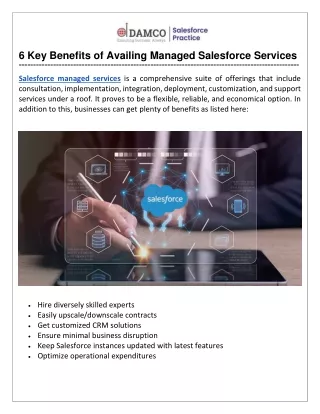 6 key benefits of availing managed salesforce