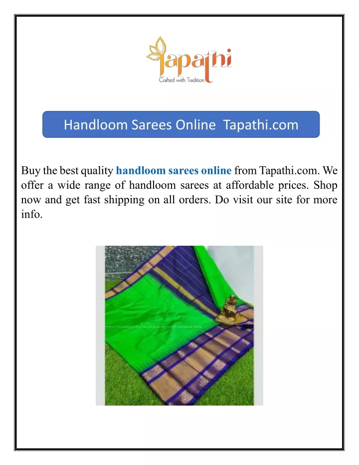 handloom sarees online tapathi com