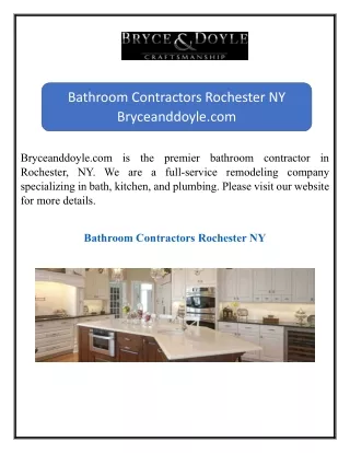 Bathroom Contractors Rochester NY | Bryceanddoyle.com