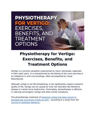 Physiotherapy for Vertigo_ Exercises, Benefits, and Treatment Options