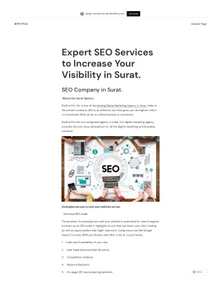 Expert SEO Services to Increase Your Visibility in Surat.
