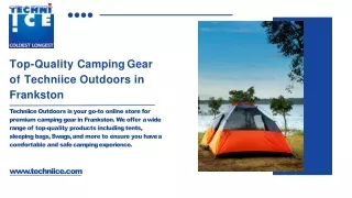Top Quality Camping Gear of Techniice Outdoors in Frankston