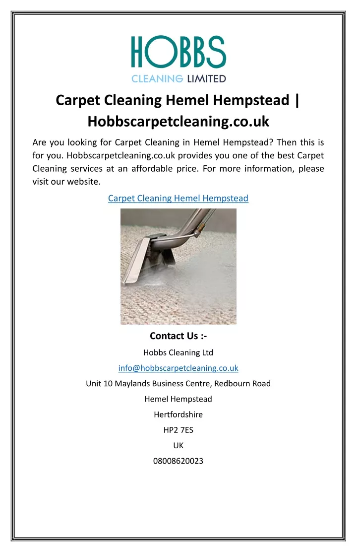 carpet cleaning hemel hempstead