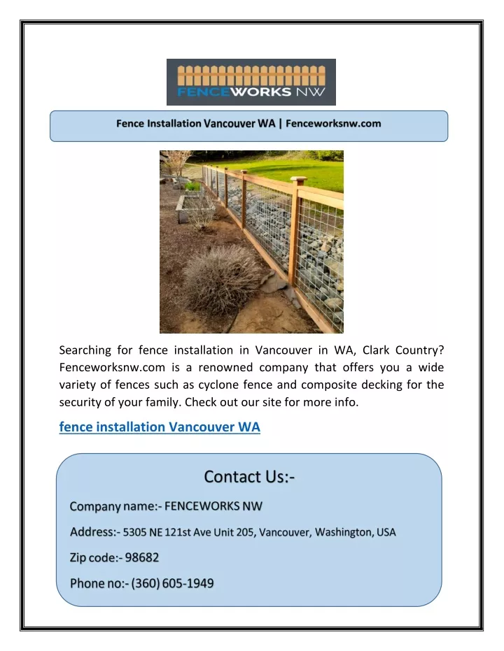 searching for fence installation in vancouver