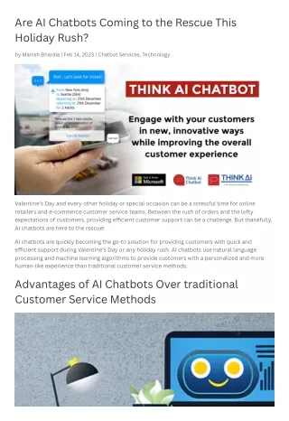 Are AI Chatbots Coming to the Rescue This Holiday Rush