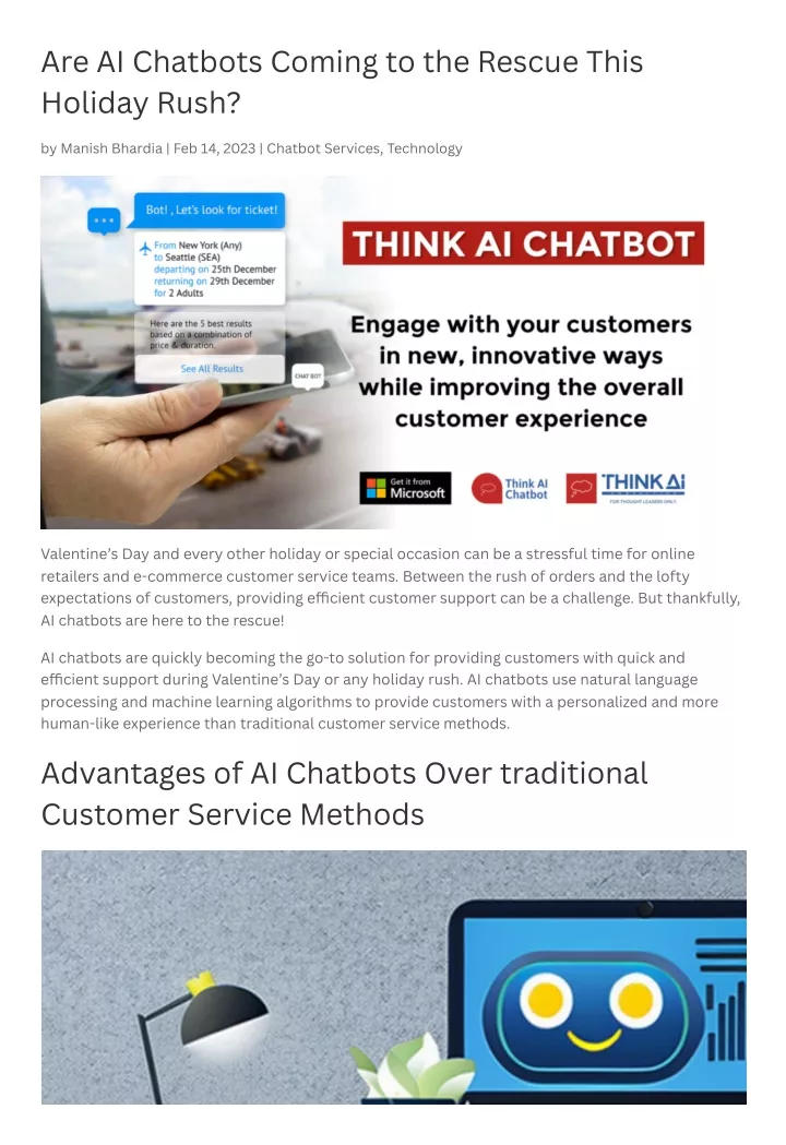 are ai chatbots coming to the rescue this holiday