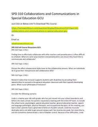 spd 310 collaborations and communications