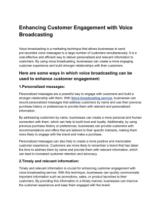 Enhancing Customer Engagement with Voice Broadcasting.docx