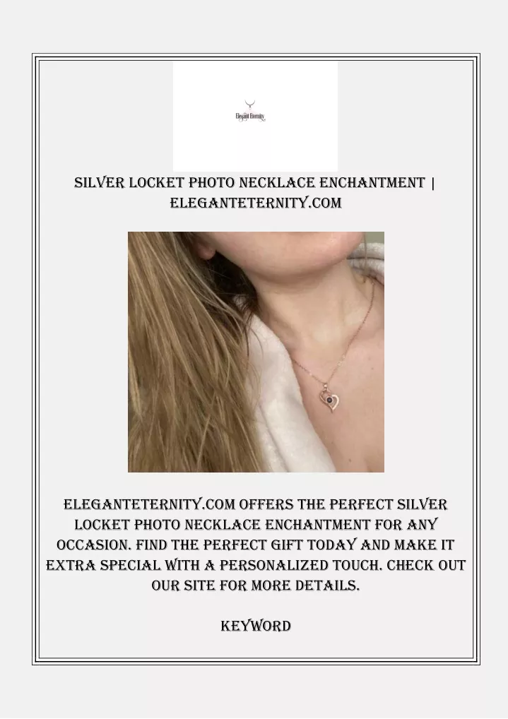 silver locket photo necklace enchantment