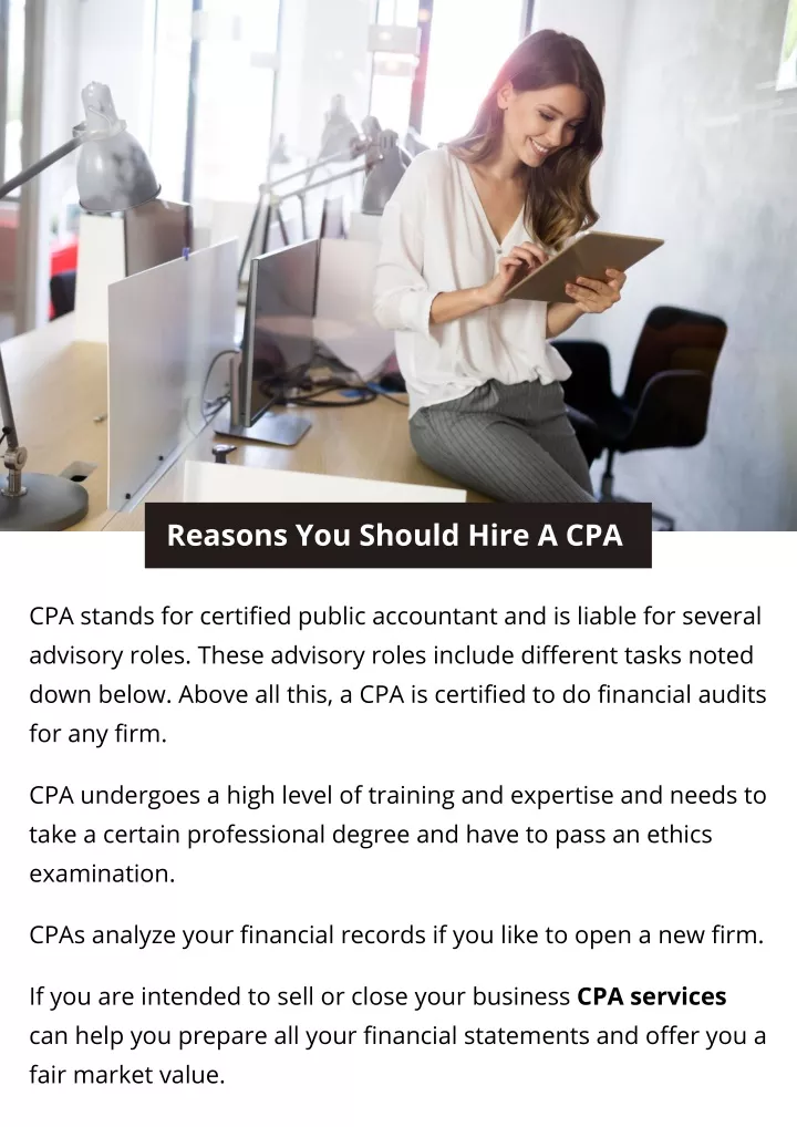 reasons you should hire a cpa