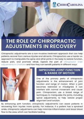 The Role of Chiropractic Adjustments in Recovery