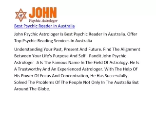Best Psychic Reader In Australia