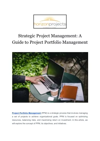 Strategic Project Management: A Guide to Project Portfolio Management