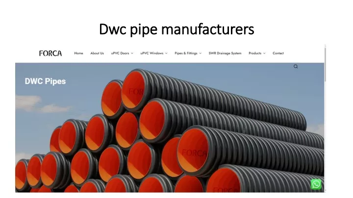 dwc pipe manufacturers