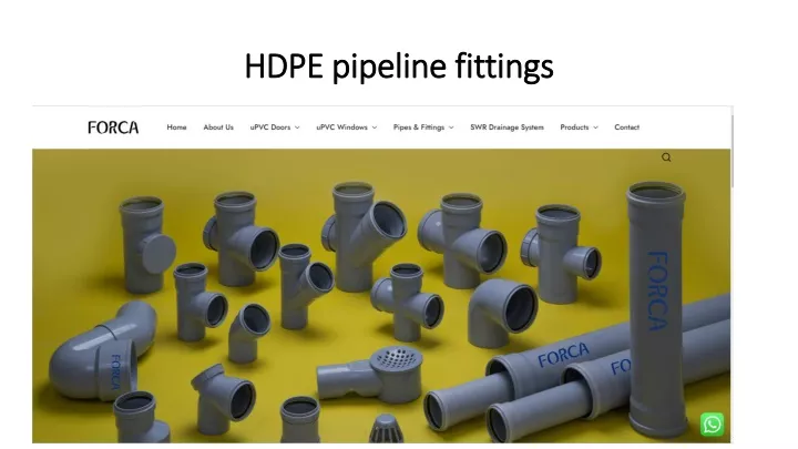 hdpe pipeline fittings