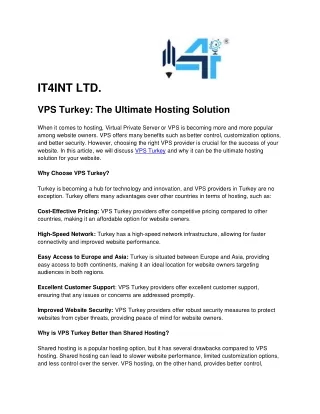 VPS Turkey_ The Ultimate Hosting Solution