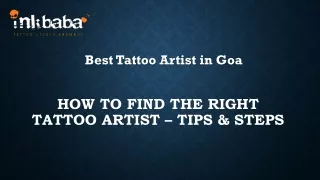 How to Find the Right Tattoo Artist –