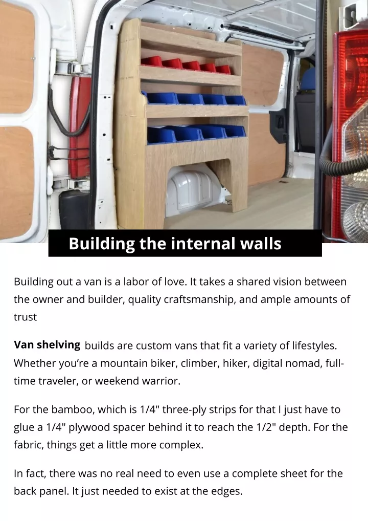 building the internal walls