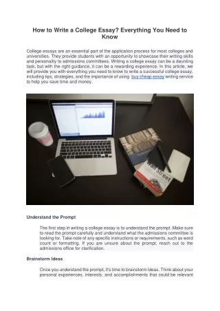 How to Write a College Essay